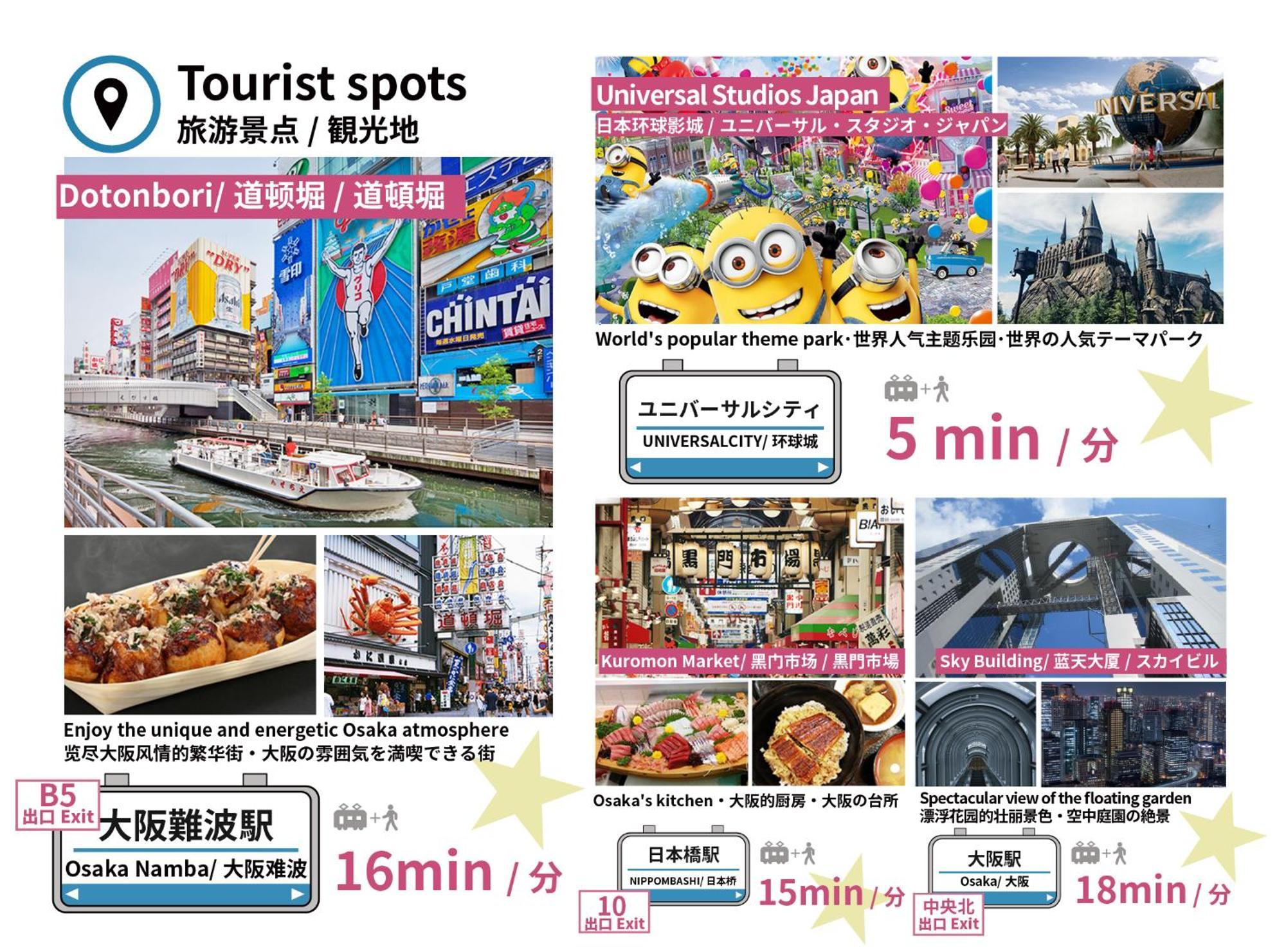 Bijou Suites Cyan Osaka Bagian luar foto
